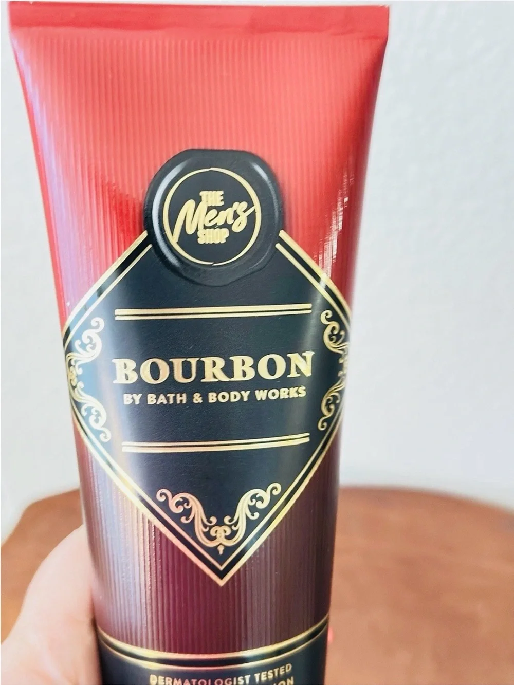 Bath & Body Works Bourbon Men's Moisturizing Body Cream - Red and Black